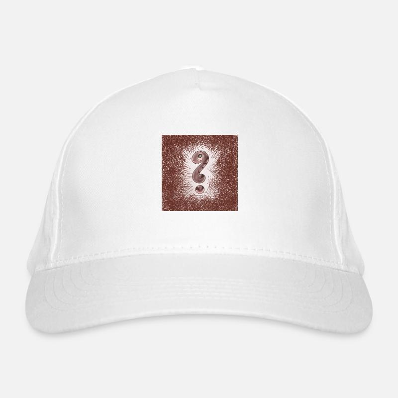 Cute Question Mark Snake Brown Organic Baseball Cap