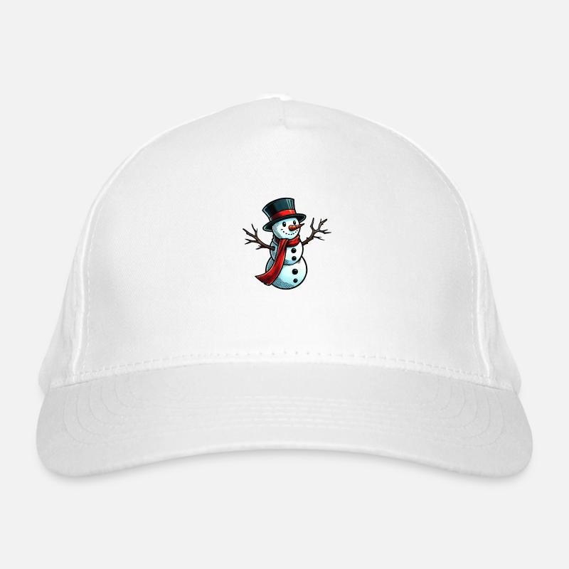 Snowman Organic Baseball Cap
