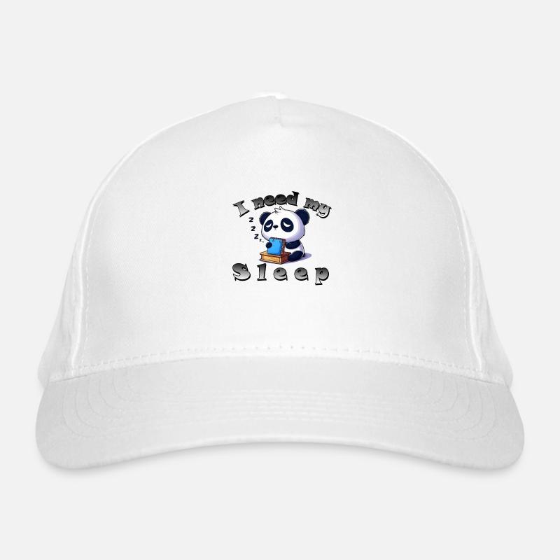 Panda Sleep Schläfrig Bio-Baseballkappe
