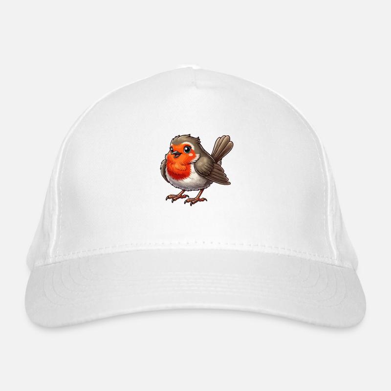 Rotkehlchen Bio-Baseballkappe
