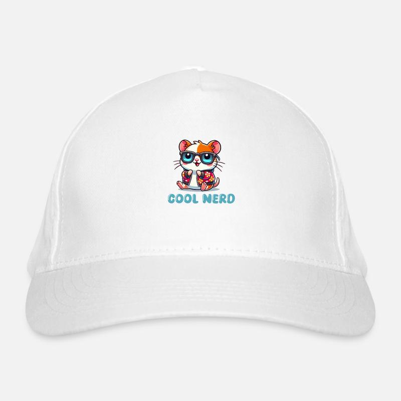 hamster comic cool nerd Bio-Baseballkappe