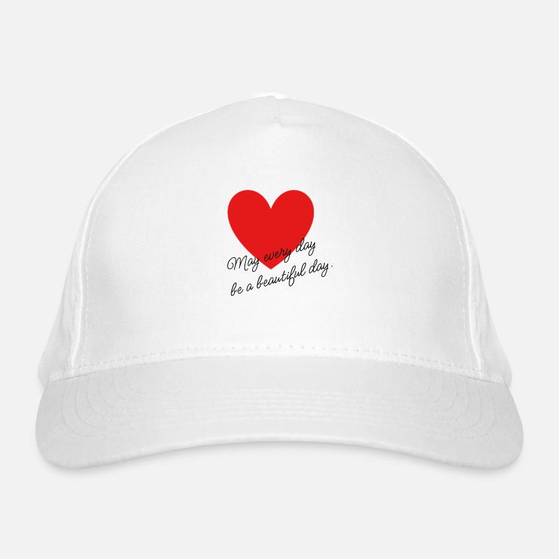 Heart shape Organic Baseball Cap