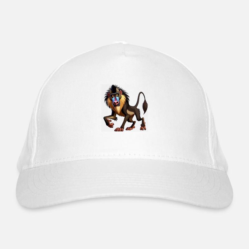 Mandrill baboon Organic Baseball Cap
