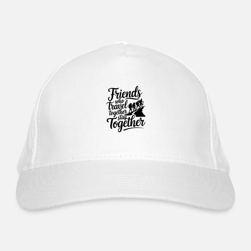 Freunde Zusammen Entwicklung Reise Zitat Text Kunst Bio-Baseballkappe