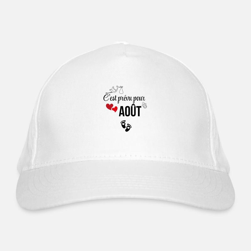 C’est prévu pour août - annonce de grossesse Casquette classique bio