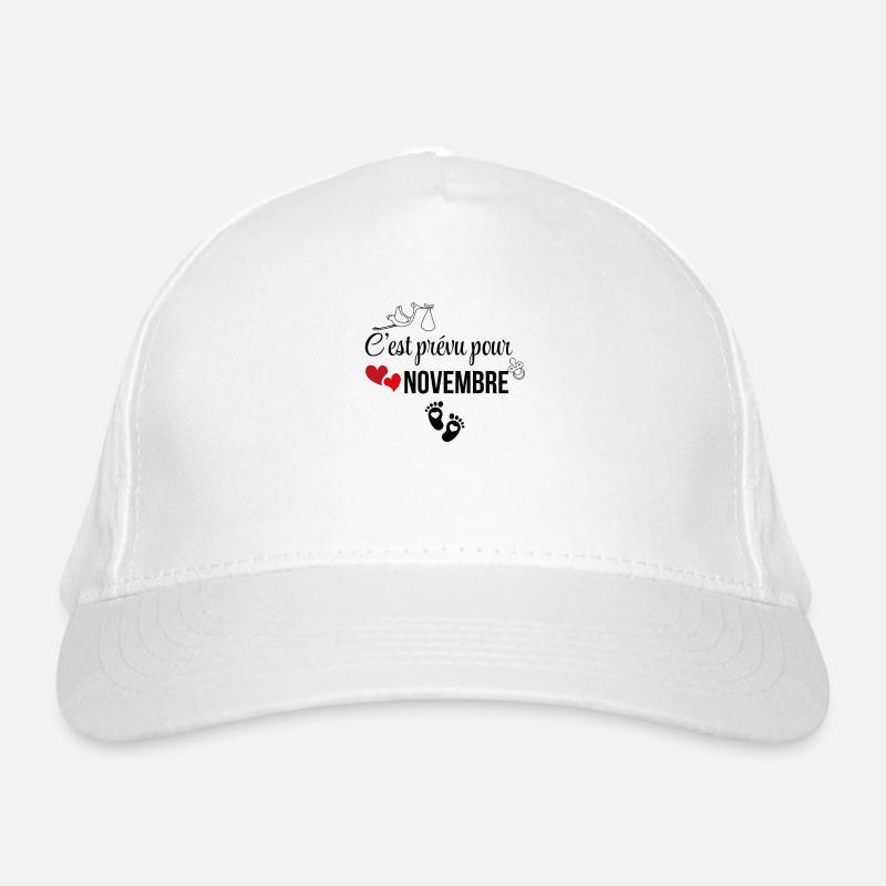C’est prévu pour novembre - annonce de grossesse Casquette classique bio