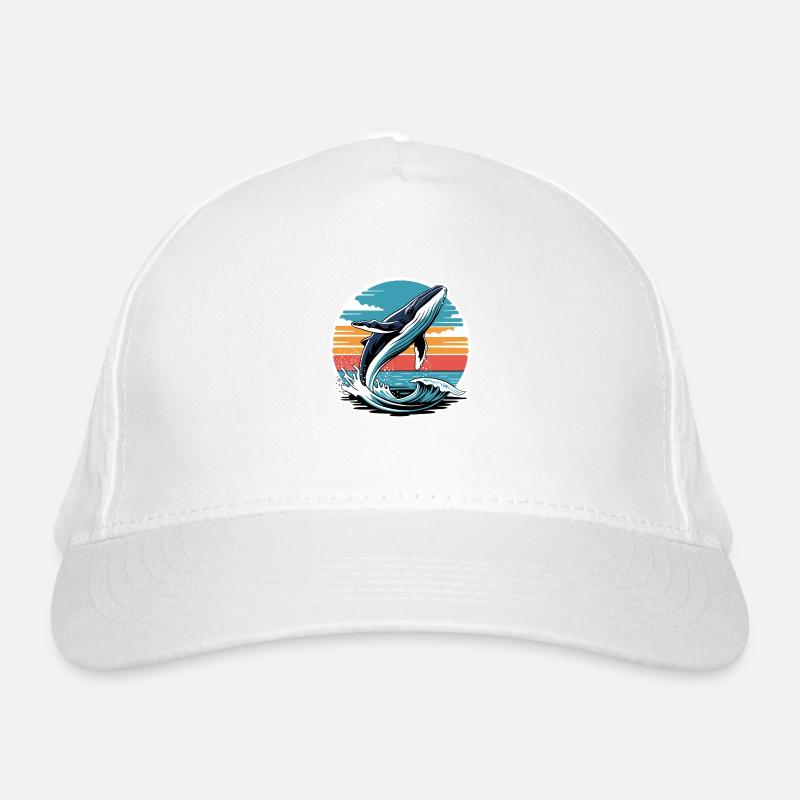 Sunset Splash - Bio-Baseballkappe - Weiß