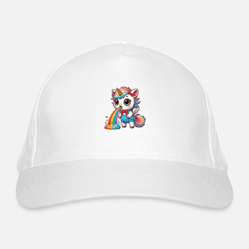 kotzendes Einhorn Bio-Baseballkappe
