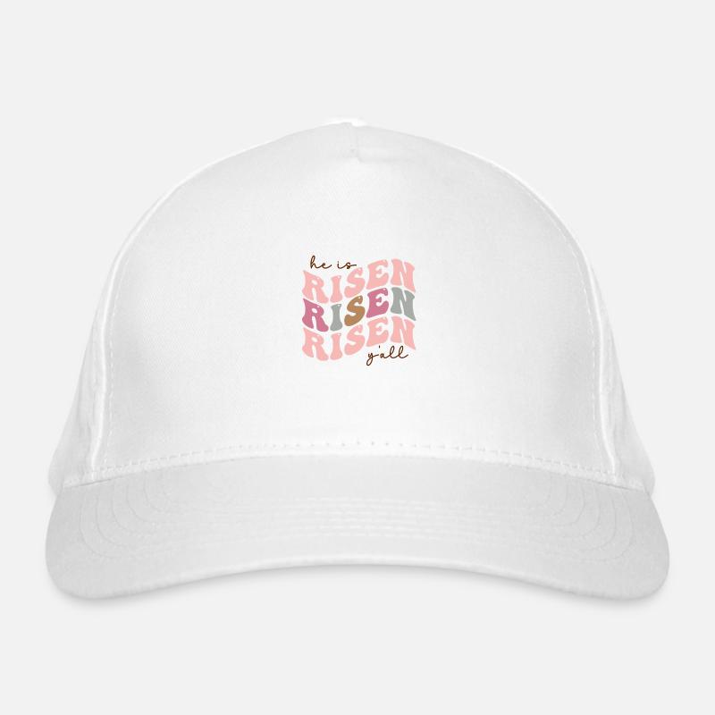 He is risen - Organic Baseball Cap - white