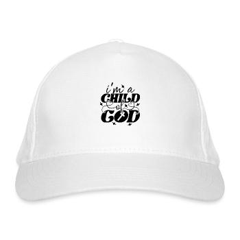 Kind Gottes - Bio-Baseballkappe - Weiß - Vorne