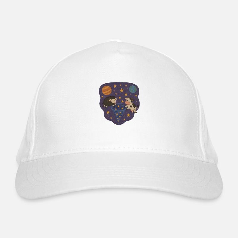 Space cow and sheep Organic Baseball Cap
