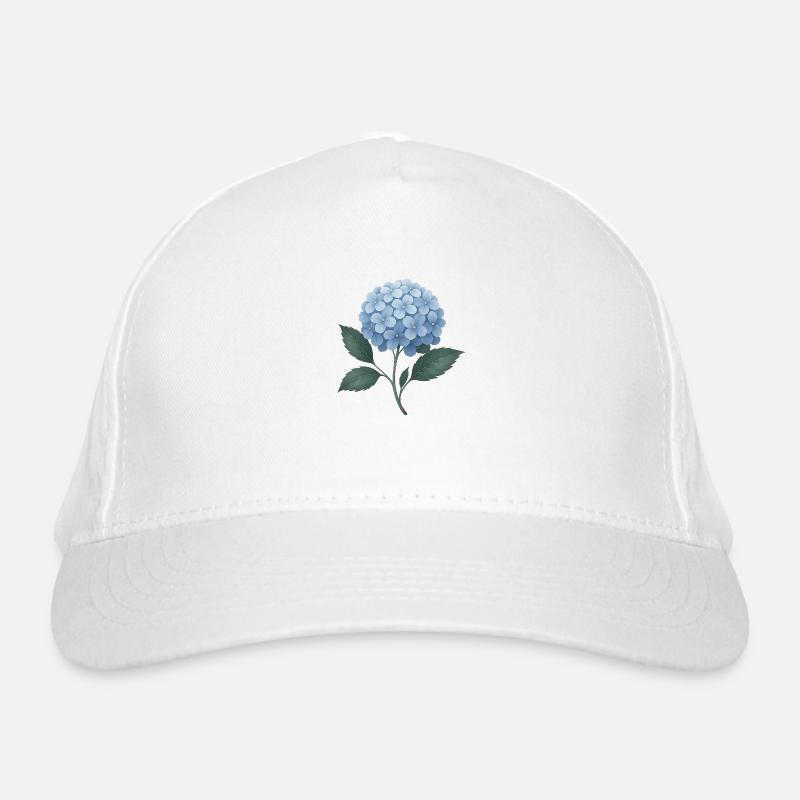 Magie de l’hortensia – Boule de fleur bleue Casquette classique bio