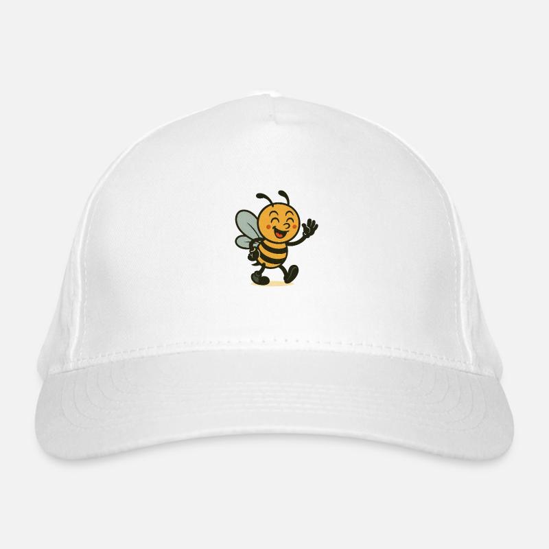 Happy Bee – Brummend gute Laune Bio-Baseballkappe