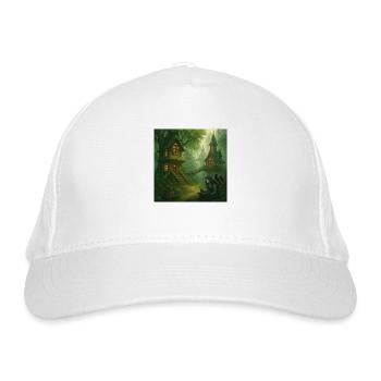 the future forest-city - Organic Baseball Cap - white - Front