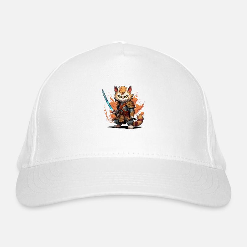 Chat Samouraï - Anime Warrior Cat Casquette classique bio