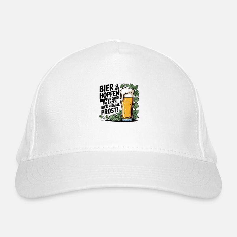 Beer = salad Organic Baseball Cap