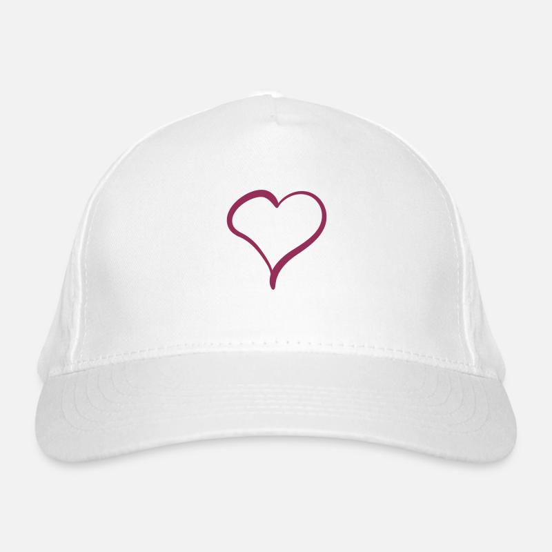 Drawn Heart Organic Baseball Cap