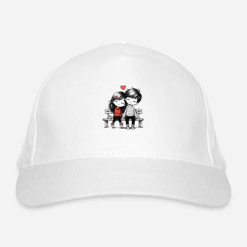 Couple mignon d’amoureux Casquette classique bio