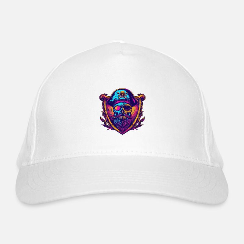 Pirate Skull Organic Baseball Cap