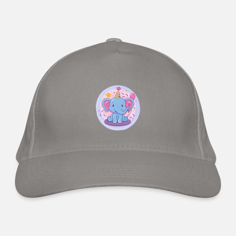 Éléphant Anniversaire Bébé Casquette classique bio
