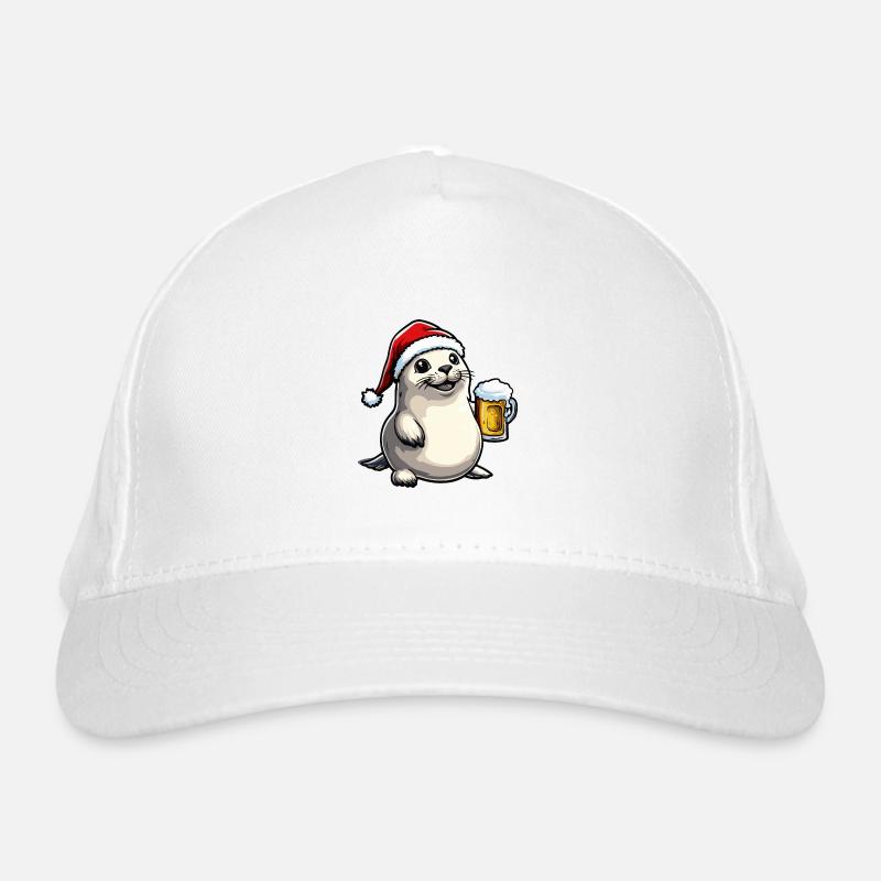 Robbe Tier Bier Xmas Weihnachten Bio-Baseballkappe