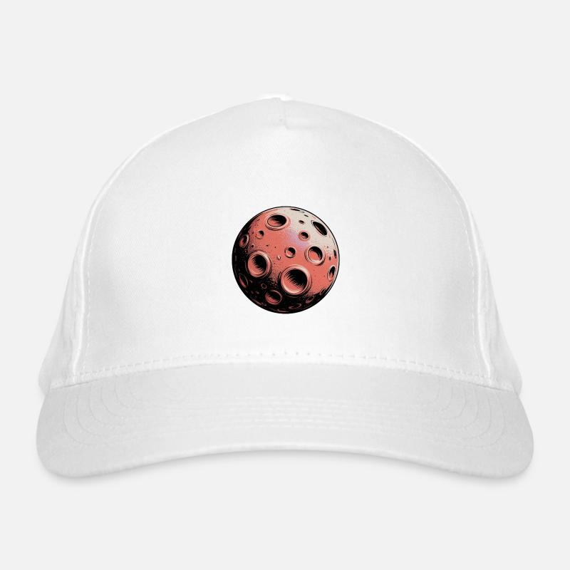Planet with Craters Sci-Fi Motif Organic Baseball Cap