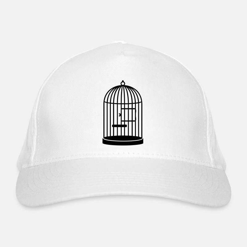 Leerer Käfig / empty cage (, 1c) Bio-Baseballkappe