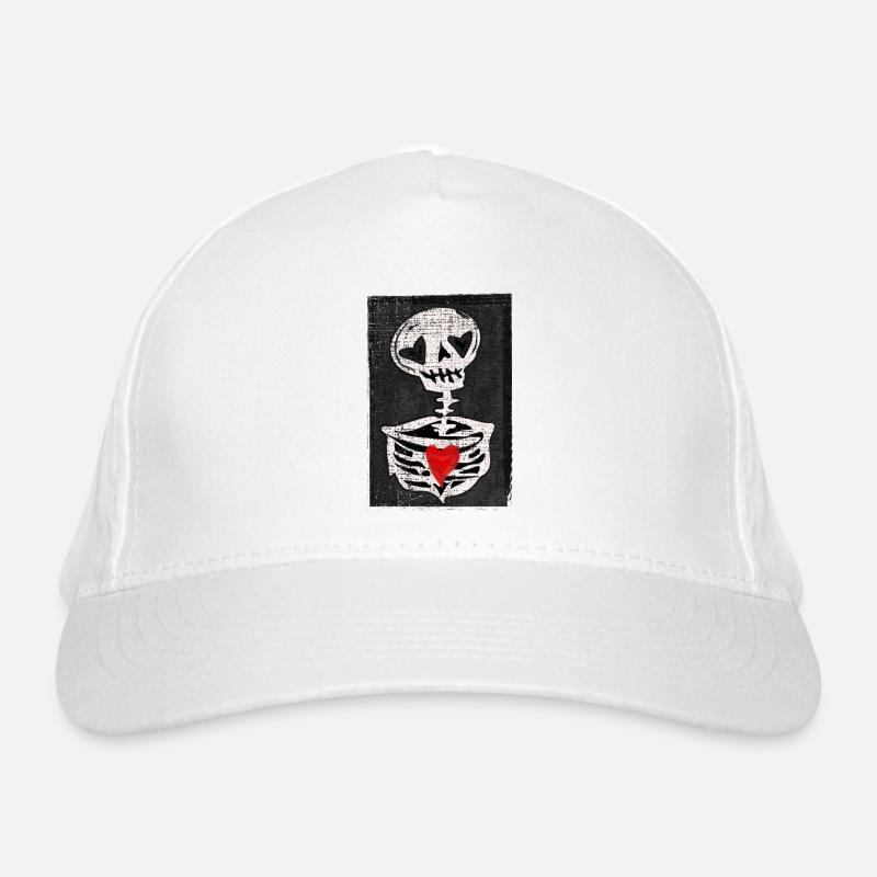 Liebe Skelett Bio-Baseballkappe
