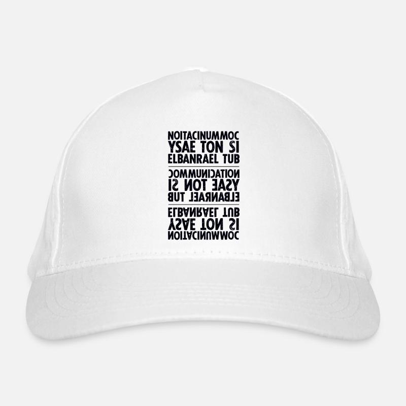 la communication noir sixnineline Casquette classique bio