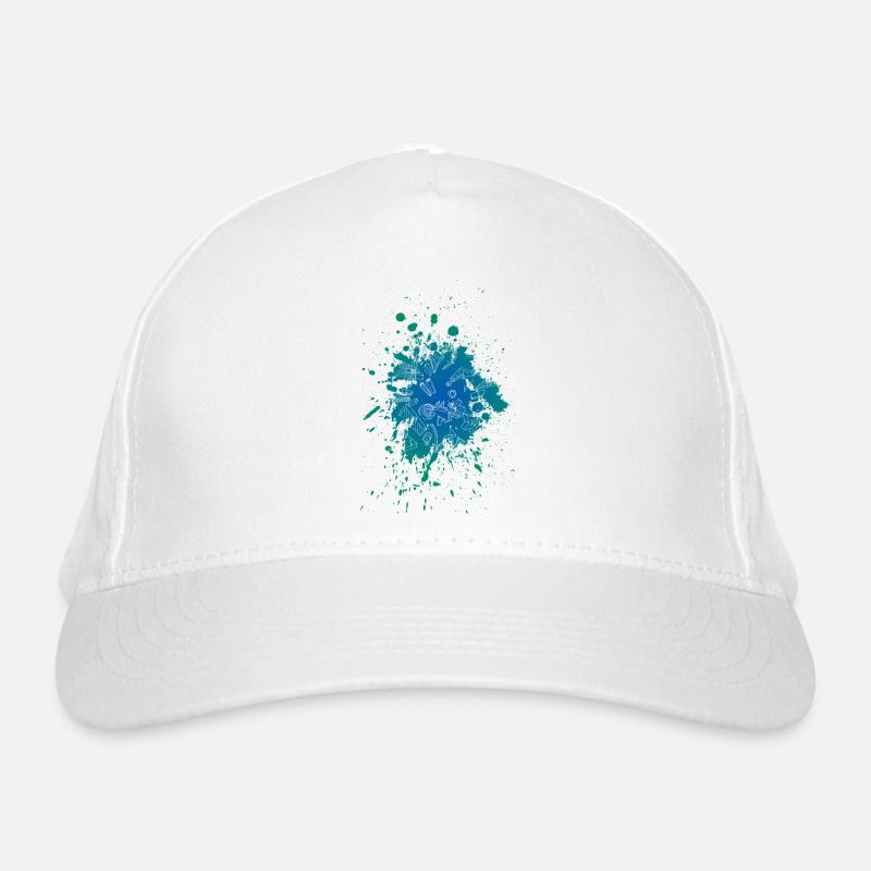 Couleur Bleu Splash Casquette classique bio
