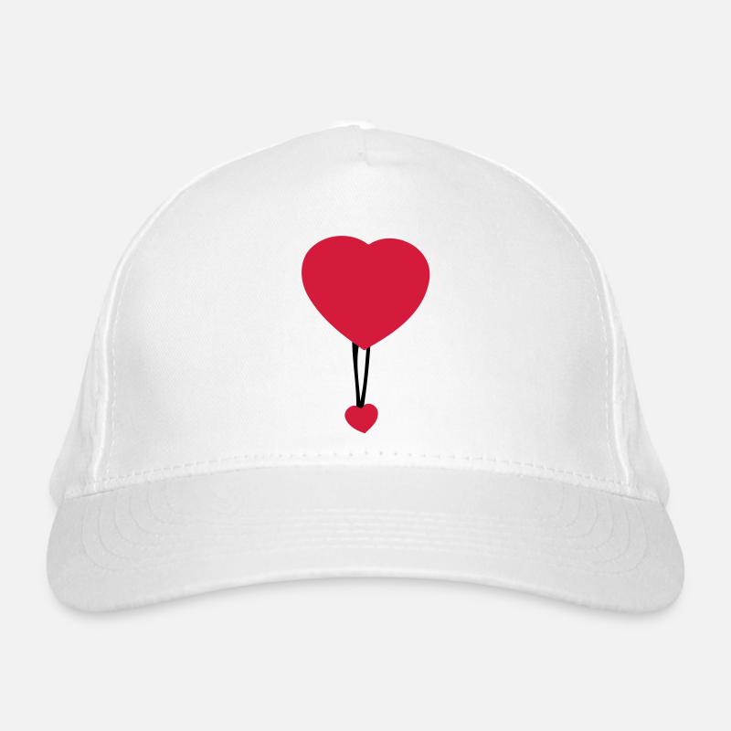 herz und herz (2c) Bio-Baseballkappe