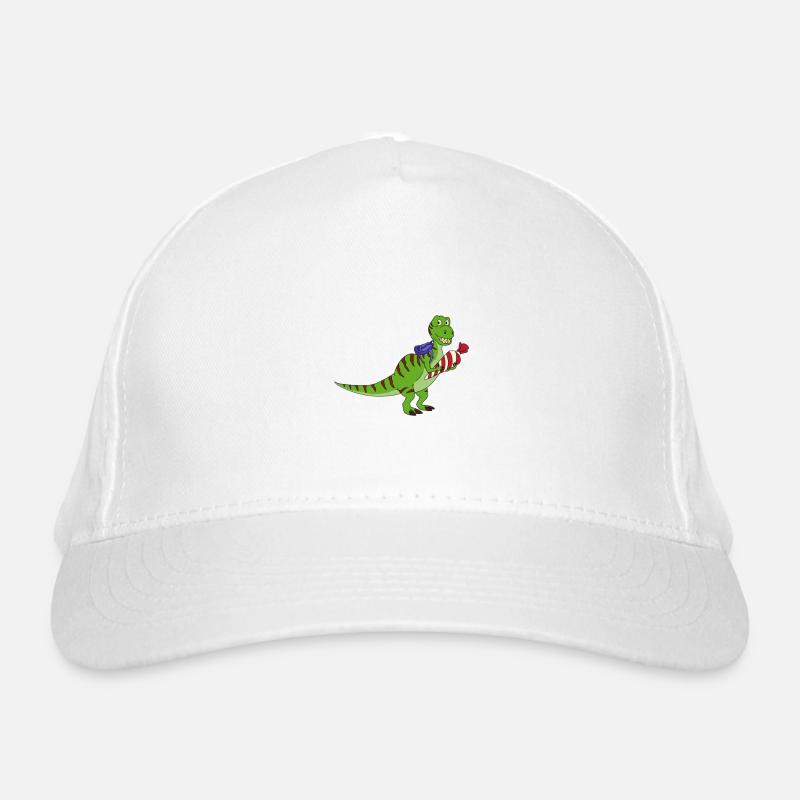 Schoolchild training Dino T-Rex gift Organic Baseball Cap