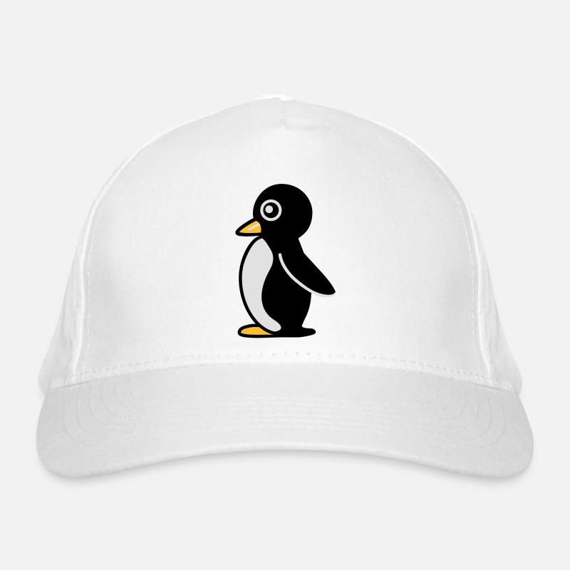 Minimalistischer Pinguin Bio-Baseballkappe