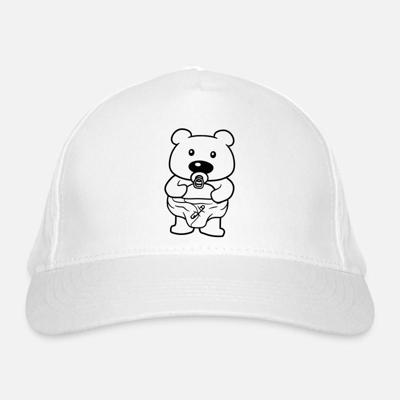 pacifier baby teddy diaper standing suesser klei Organic Baseball Cap