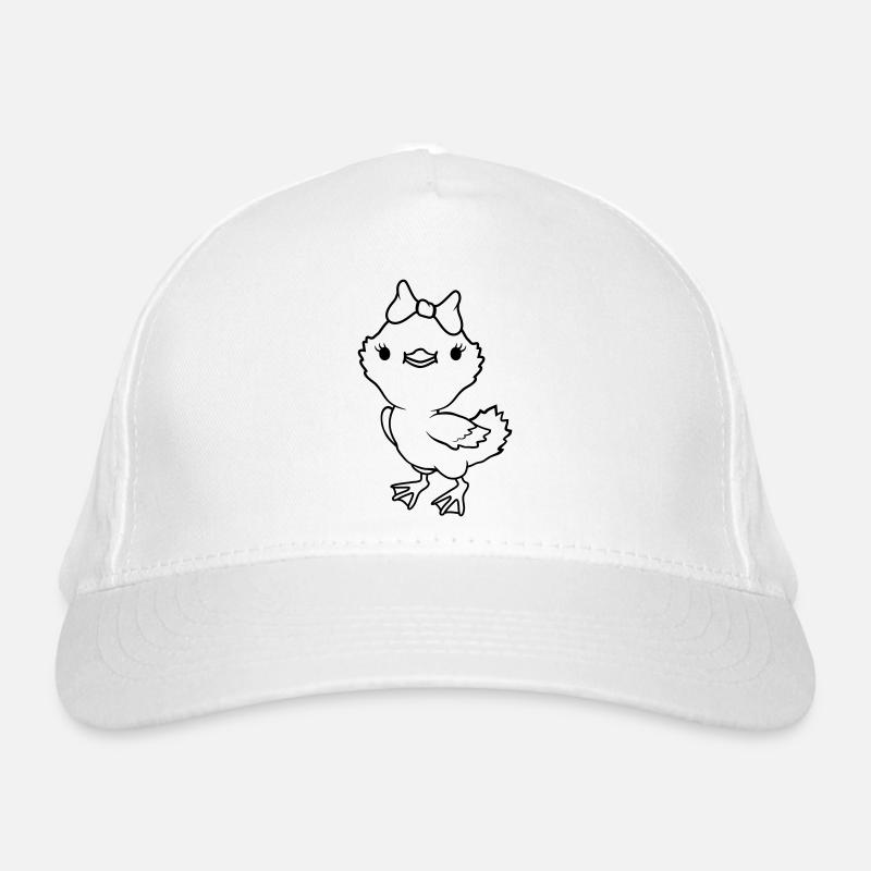 Mädchen süßes Chick Schleife Bio-Baseballkappe