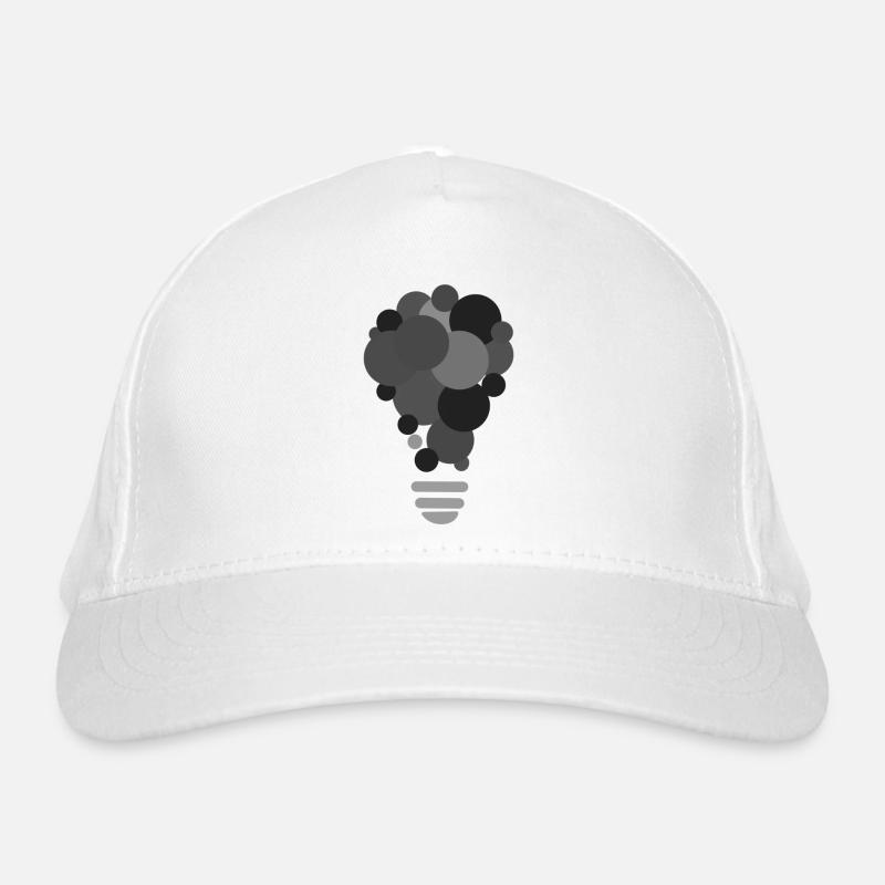 CREATIVITY lightbulb black and white schwarz/weiss Bio-Baseballkappe
