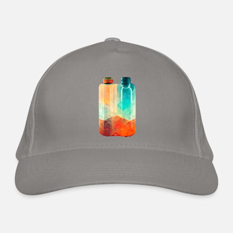 Two drinking bottles Retro Organic Baseball Cap