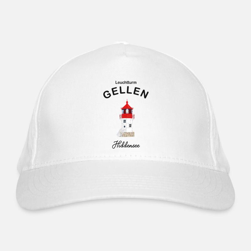 Hiddensee, Leuchtturm Gellen, Deutsche Ostsee Bio-Baseballkappe