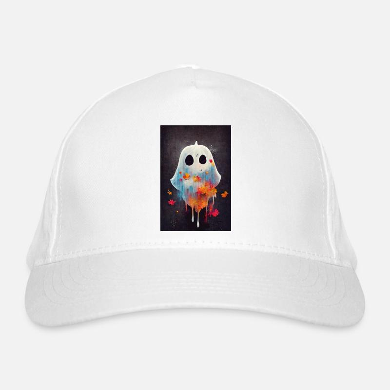 Cute Little Ghost Paint Splatter Organic Baseball Cap