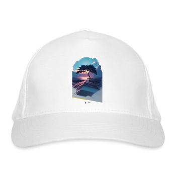 Colorfull Sunset - Organic Baseball Cap - white - Front