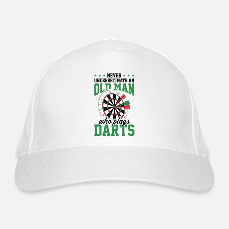 Never Underestimate And Old Man Who Plays Darts Da Organic Baseball Cap