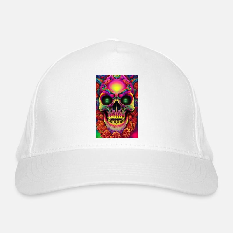 Abstrakte Totenkopf Bio-Baseballkappe