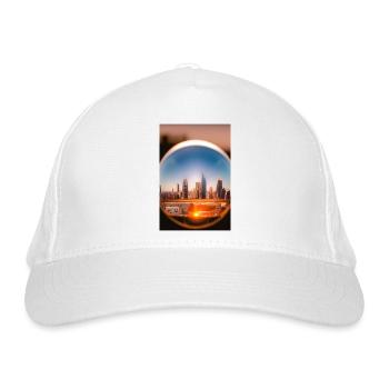 Stadt Kugel - Bio-Baseballkappe - Weiß - Vorne
