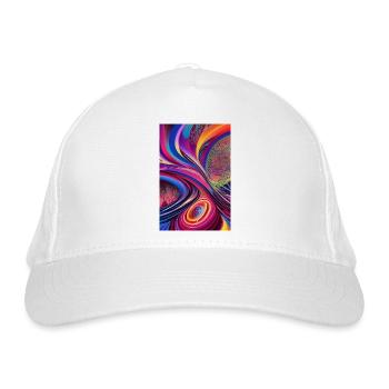 Abstrakte Kunst - Bio-Baseballkappe - Weiß - Vorne