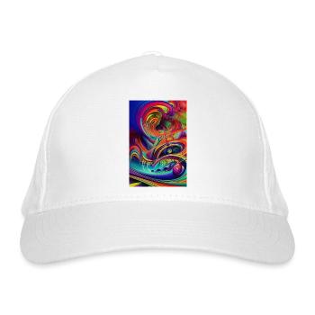 Abstrakte Kunst - Bio-Baseballkappe - Weiß - Vorne