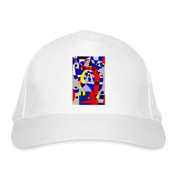 Abstrakte Kunst - Bio-Baseballkappe - Weiß - Vorne