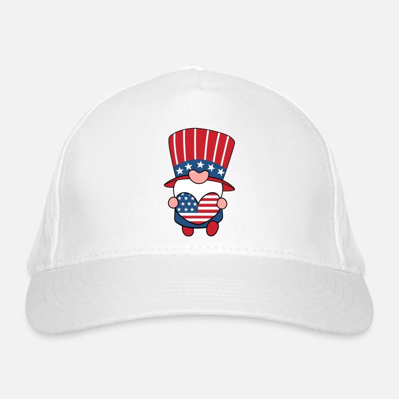 amerikanischer Zwerg - Bio-Baseballkappe - Weiß