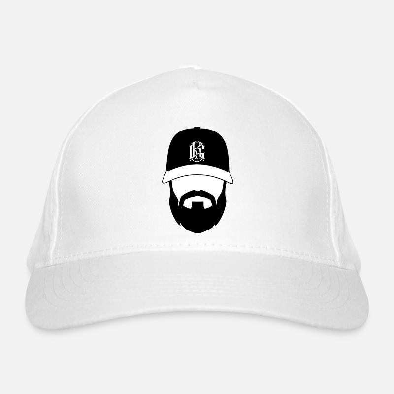 Mann mit Bart mit Logo Bio-Baseballkappe