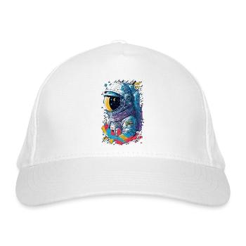 Astronaut - Bio-Baseballkappe - Weiß - Vorne