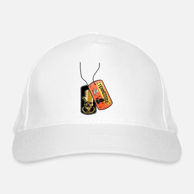 Plaque d’identité Tennessee crâne doré Casquette classique bio